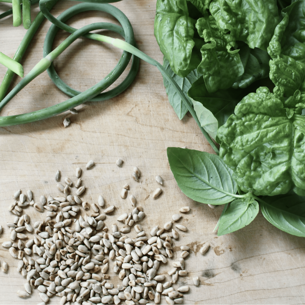Pesto local de fleurs d'ail