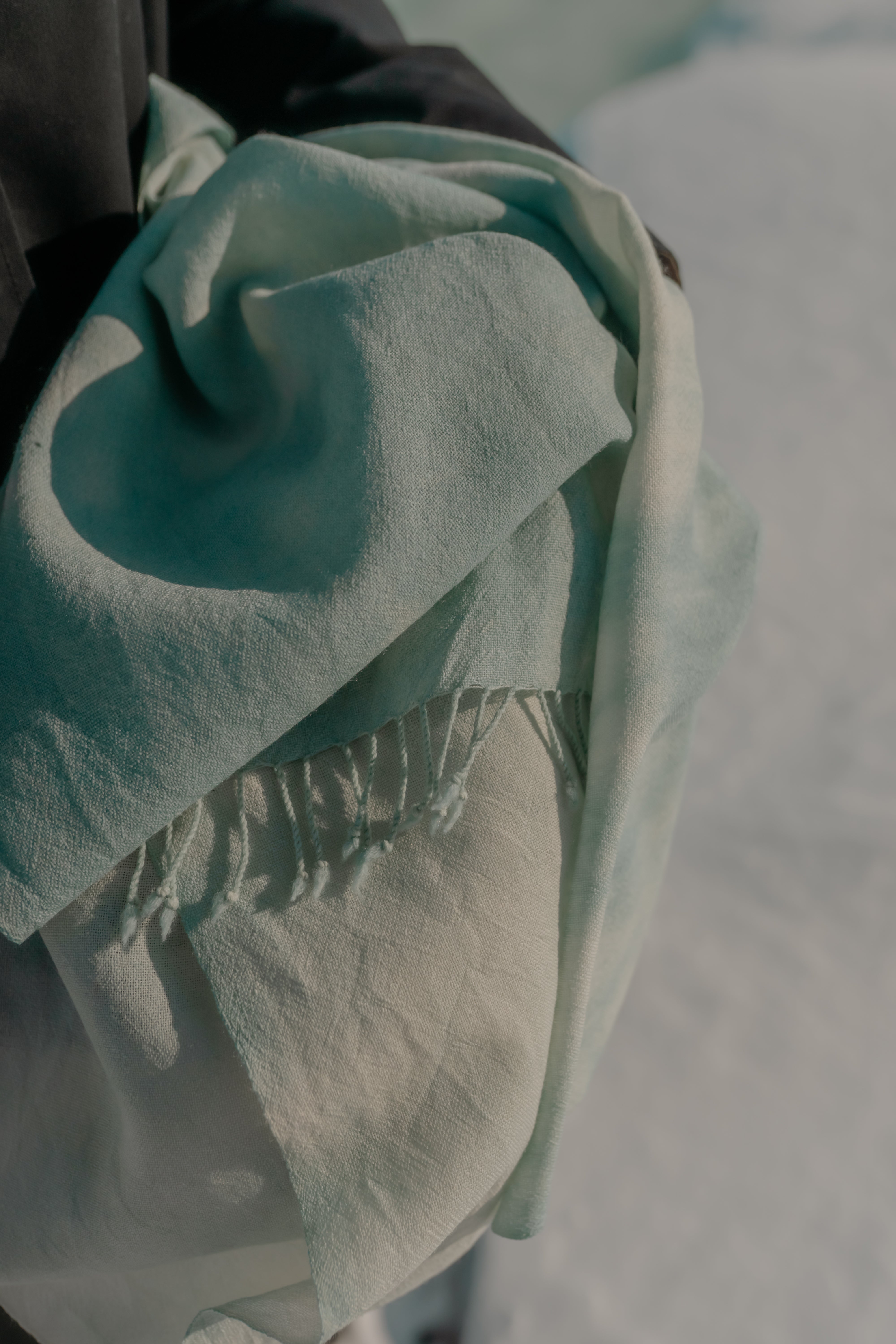 Foulard de mérinos – Indigo japonais