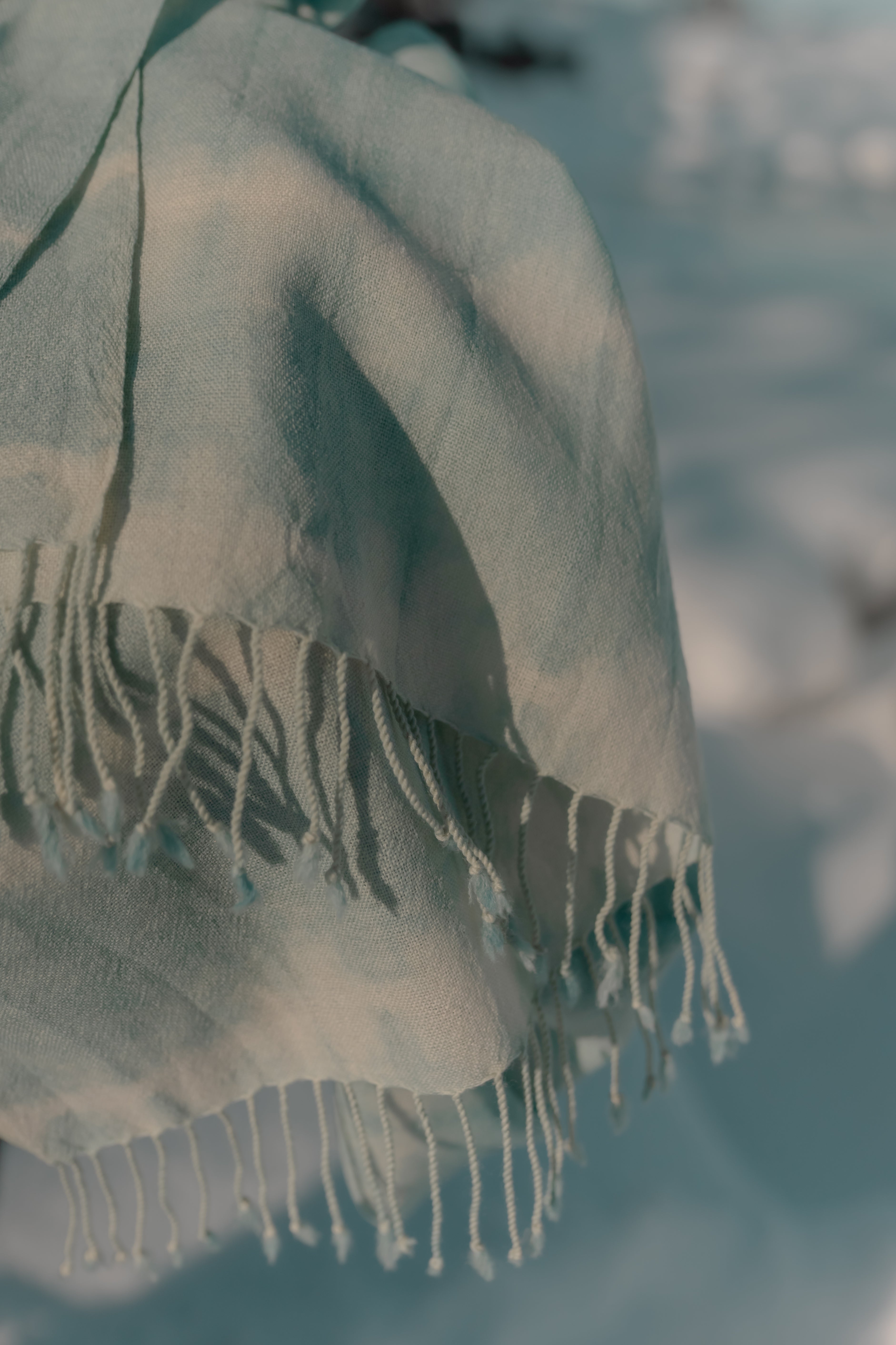 Foulard de mérino – Indigo japonais